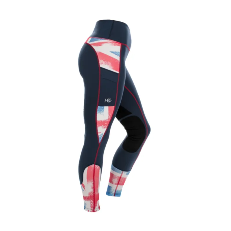 Horseware Limited Edition Union Jack Riding Tights - Navy/UK Flag